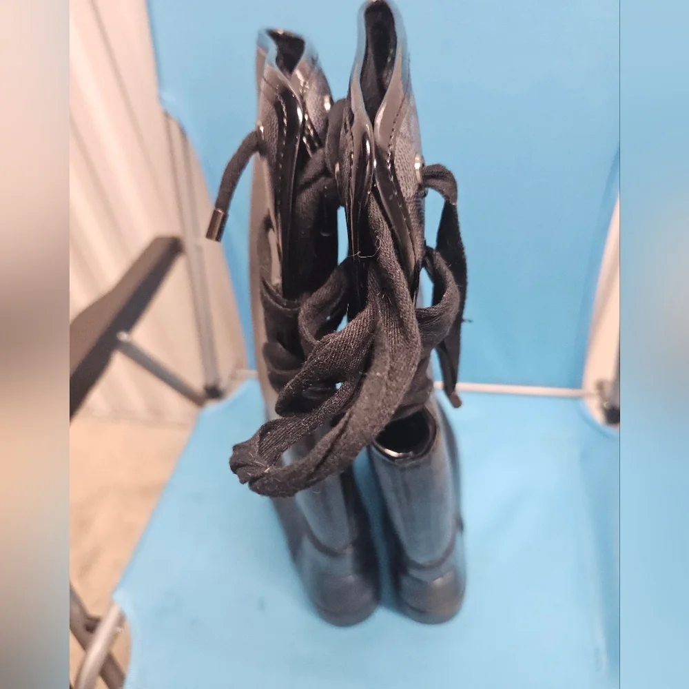 Women's Black Knee-High Boots Size 8